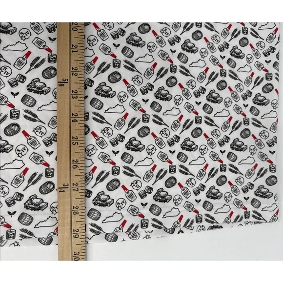 Straight Down Golf Shirt Mens L Maker's Mark Bourbon Whiskey Print Performance